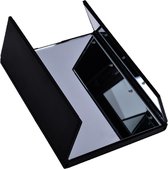 Miroir de maquillage avec éclairage - 8x LED - Miroir de maquillage portable - 3 pièces - Miroir de table - Noir