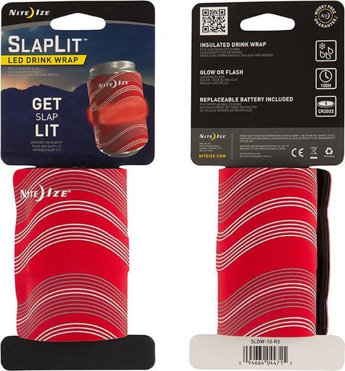 NITE IZE SlapLit Isolating LED Drink Wrap - Red