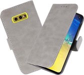 Bookstyle Wallet Cases Hoesje voor Samsung Galaxy S10e Grijs