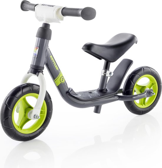 Kettler Run 8" Boy - Loopfiets - Voetenplank - Ergonomisch zadel - Grijs