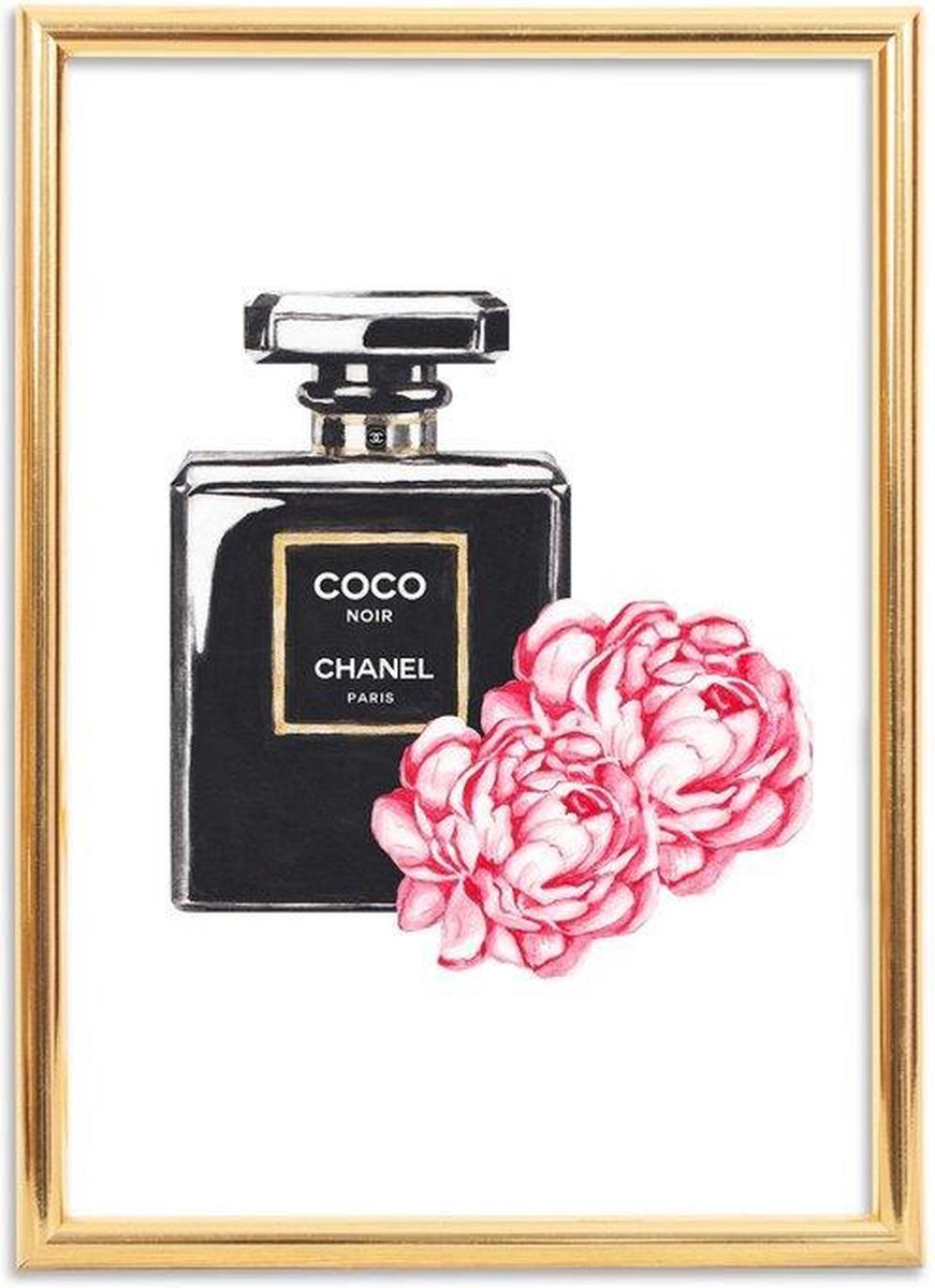 Affiche de Parfum Coco Chanel Noir - Art Décoration murale - Mode - A4 | bol