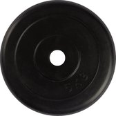 VirtuFit Rubberen gewicht - Halterschijf - Ø 30 mm - 5 kg - Zwart - Krasbestendige Buitenlaag - Sport Gewicht - Bumper Plates - Geschikt voor Fitness, CrossFit & Functional Training