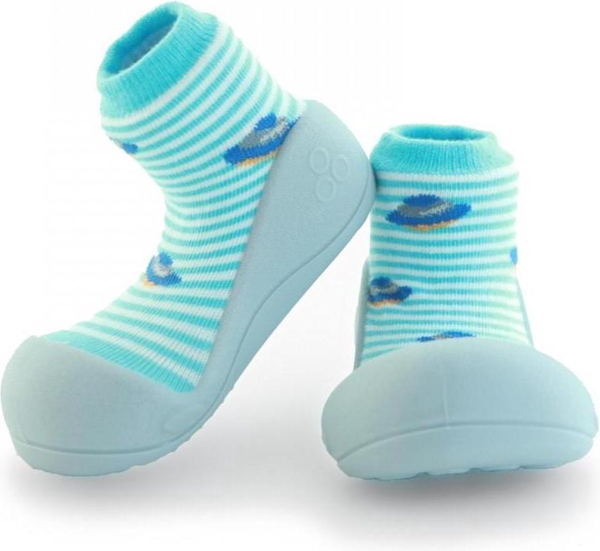Attipas UFO blauw babyschoenen ergonomische Baby slippers slofjes 18-30 maanden