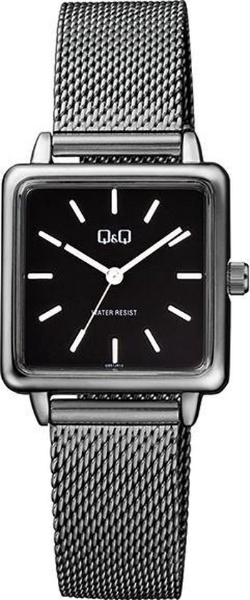 Q&Q vierkant dames horloge zwart QB51J412