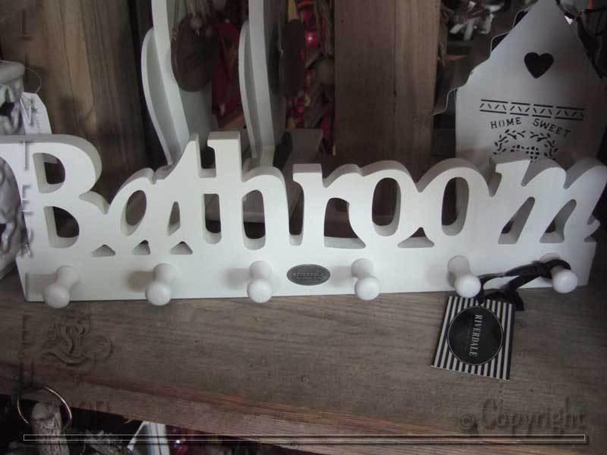 Wanneer vleet groei Riverdale Haak Kapstok voor de Badkamer Bathroom - Wit - 5 x 40 x 11.5 cm |  bol.com