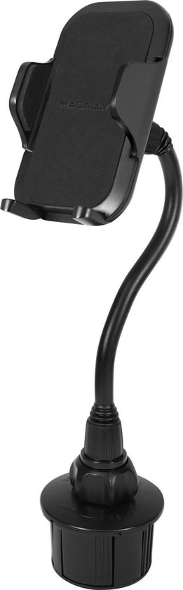 Macally MCUP2XL verstelbare telefoonhouder voor in de autobekerhouder - Met 20 cm lange flexibele hals