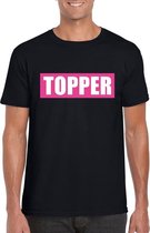 T-shirt Topper zwart voor heren XL