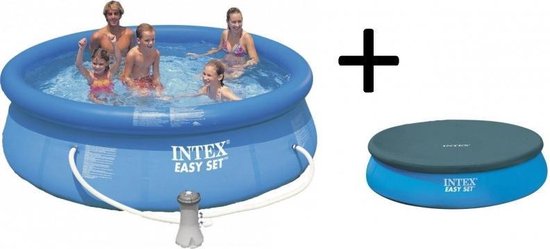 Intex Set Opblaasbaar Zwembad - 305 cm - Inclusief Filterpomp en Afdekhoes | bol.com