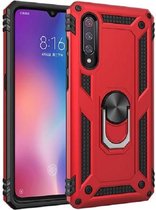 Anti Shock Back Cover Case Met magnetische ringhouder voor Samsung Galaxy A40 A405 - Rood