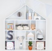 Decoratief Wit Muurhuisje / Wandhuis 52 x 58 x 12 cm