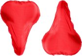 2x Rode zadelhoes waterdicht - Voordelige zadelhoezen voor de fiets