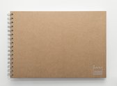 Handlettering / Doodle / Kalligrafeer / Teken Blok A4, 120 g/m² Blanco Wit  Papier Wire-O gebonden, kleur omslag: Kraftbruin