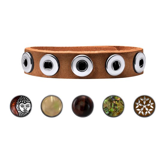 Quiges - Drukknoop Mini 12mm Natuursteen - EBCMK162
