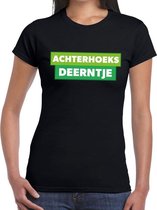 Achterhoeks deerntje t-shirt - zwart Achterhoek festival shirt voor dames S