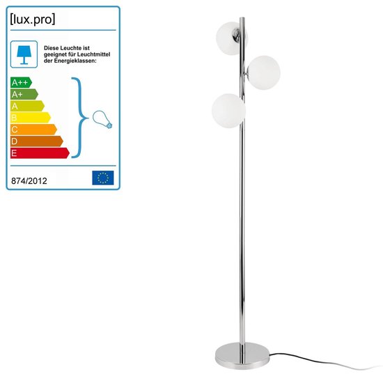 Vloerlamp Libro H 136 cm mat chroom Freelight S2253ST
