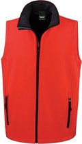 Softshell casual bodywarmer rood voor heren - Outdoorkleding wandelen/zeilen - Mouwloze vesten M (38/50)