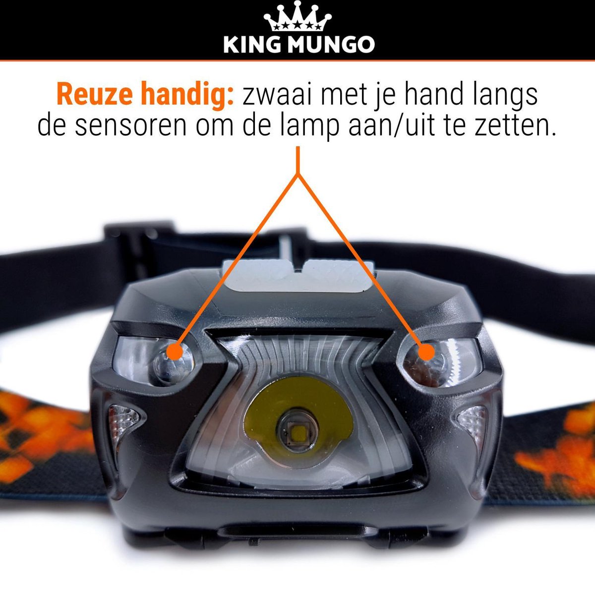 King Mungo Hoofdlamp LED Oplaadbaar - Bewegingssensor - 200 Lumen KMHL014 |  bol.com