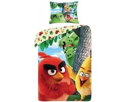 Angry Birds Brutale Varkens Dekbedovertrek - Eenpersoons - 140x200 cm - Multi