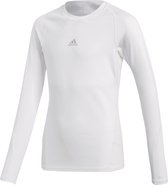 adidas Alphaskin LS  Thermoshirt - Maat 164  - Unisex - wit