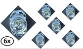 6x insigne d'inspecteur Boob avec épingle