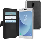 Azuri walletcase - magnetische sluiting & 3 cardslots - zwart - voor Samsung J3 2017