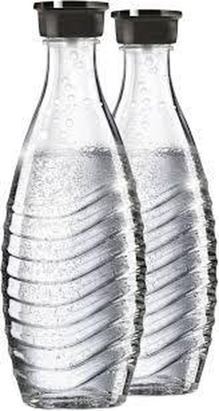 Sodastream 2 x liter flessen glas, Past alleen op Sodastream Crystal