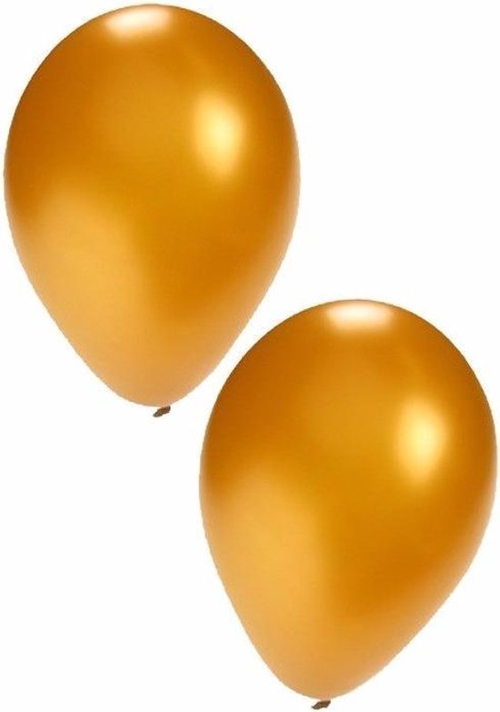 bol.com | 25x Gouden ballonnen - 27 cm - ballon goud voor helium of lucht