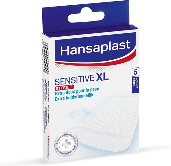 Ik heb een Engelse les protest Nu Hansaplast Sensitive Pleisters XL - 5 stuks | bol.com
