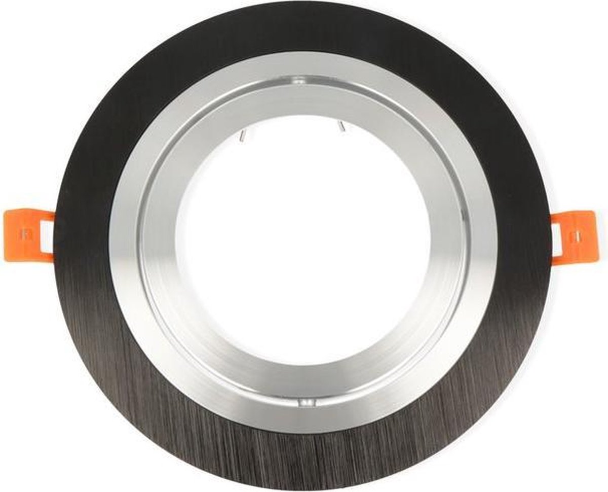 LED line Inbouwspot - Rond - Kantelbaar - Aluminium - AR111 Fitting - Zwart Mat