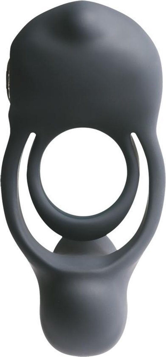 Vedo – Siliconen Koppel Cockring met Perineum Stimulator en Dubbele Motor – 13 cm – Zwart