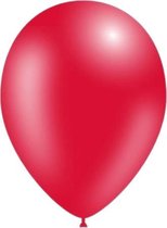 100 stuks - Feestballonnen metallic rood 26 cm professionele kwaliteit