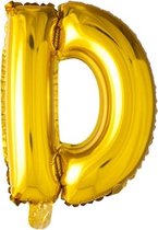 ballon - 100 cm - goud - letter - D