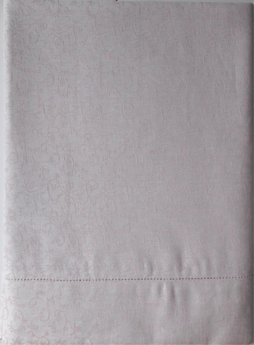 Jaqueline tafelkleed white/rose - 160 x 270 cm