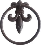 Nostalgische deurklopper ring - Bruin / Zwart
