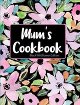 Mum's Cookbook Black Wildflower Edition