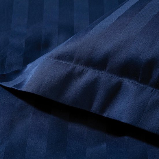 Damai Linea - Dekbedovertrek - 240x200/220 cm - Lits-jumeaux - Indigo + 2 kussenslopen 60x70 van Damai — afbeelding 4