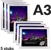 vidaXL Aluminum Kliklijst Poster Frame A3 297 x 420 mm 5 stuks