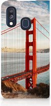 Samsung A40 Standcase Hoesje Design Golden Gate Bridge