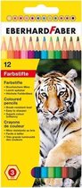 crayon de couleur Eberhard Faber 17,5 cm boîte en carton avec 12 pièces couleurs assorties EF-514812