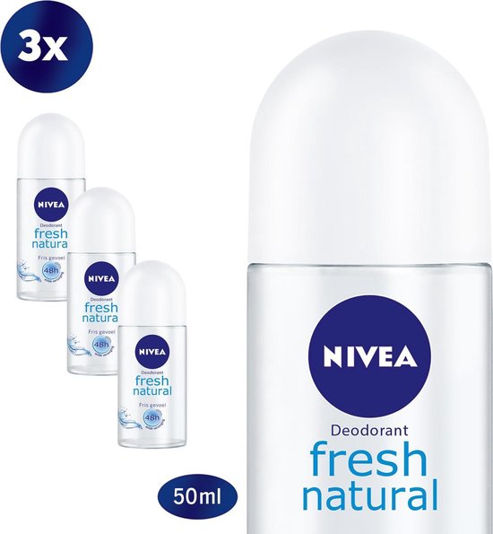 NIVEA Fresh Natural - 3 x 50 ml - voordeelverpakking - Deodorant Roller - NIVEA