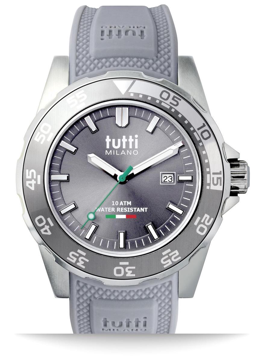 Tutti Milano TM900GY- Horloge - 42.5 mm - Grijs - Collectie Corallo