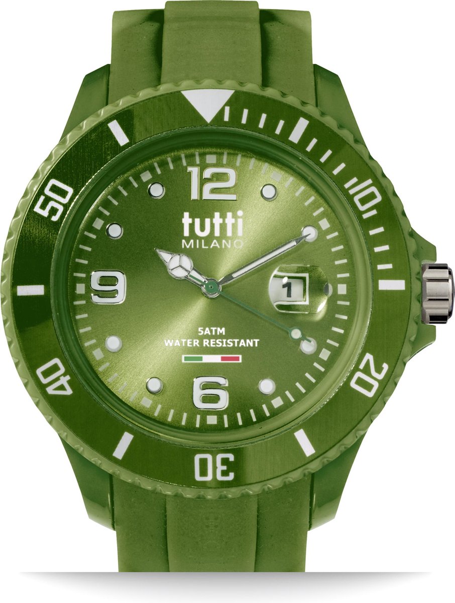 Tutti Milano TM001AG - Horloge - Kunststof - Groen - 48 mm