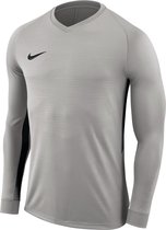 Nike Tiempo Premier LS Jersey  Sportshirt - Maat XL  - Mannen - licht grijs/zwart