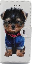 Samsung Galaxy A6 Plus Hoesje met Print - Portemonnee Book Case - Kaarthouder & Magneetlipje - Hondje