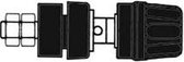 GEISOLEERDE 4mm INBOUWBUS MET KOP EN RING / ZWART (PKI10A) (HM2401A)