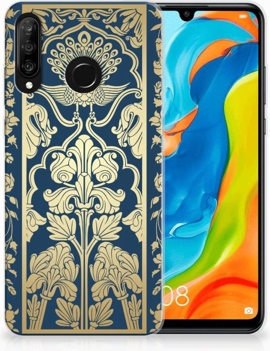 Huawei P30 Lite TPU Case Beige Flowers