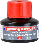 edding RBTK 25 recharge d'encre - rouge - 25 ml - avec système capillaire, idéal pour recharger proprement et simplement le marqueur edding retract 12.