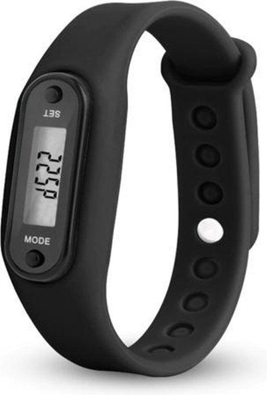 In beweging woede Ik geloof Digitale Stappenteller Horloge - Armband - Activity Tracker - Calorieteller  - Zwart | bol.com