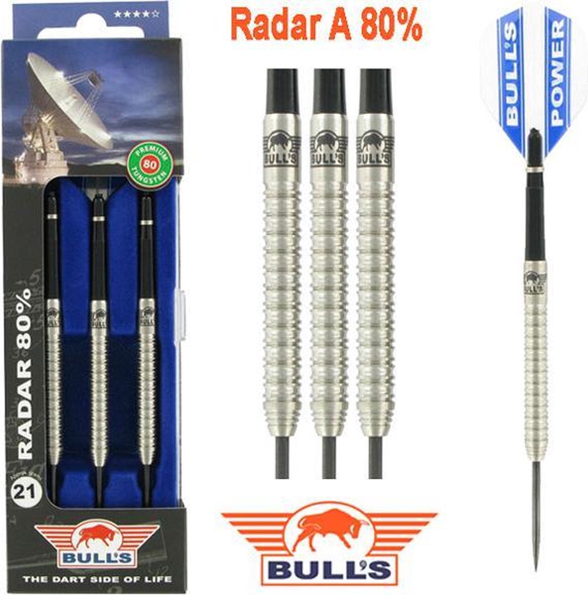 Bull's Radar 80% A - Dartpijlen - 23 Gram