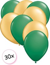 Ballonnen Groen & Goud 30 stuks 27 cm